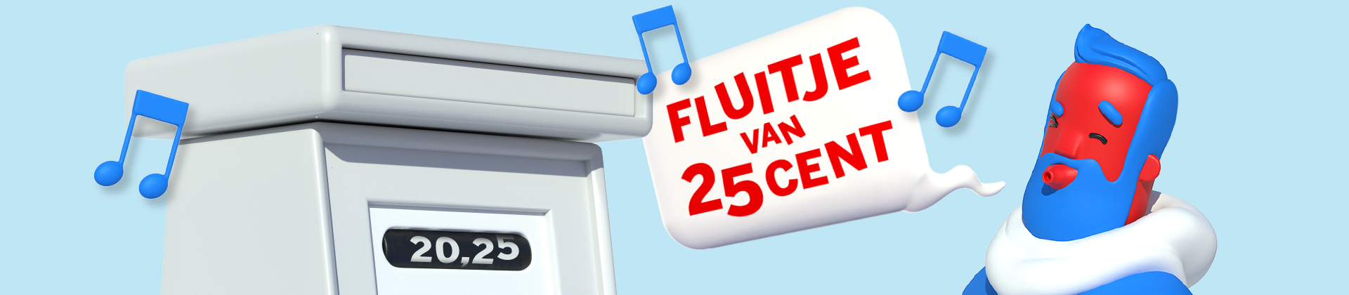 Fluitje van 25 cent actie